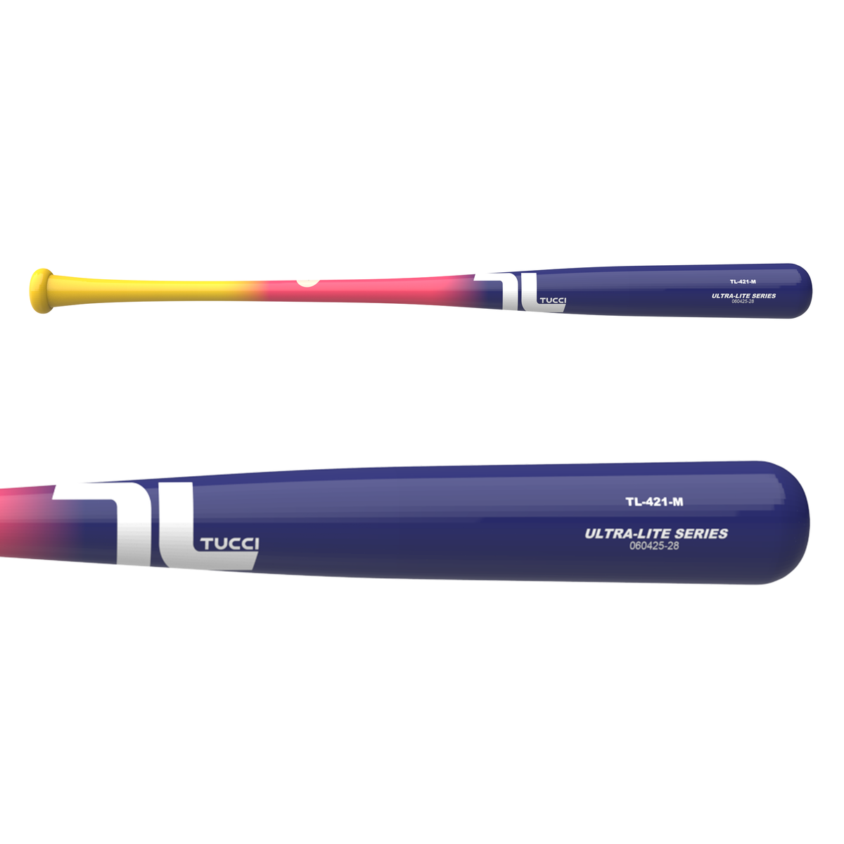 TL-421 PRO SELECT ULTRA-LITE WOOD BAT - YELLOW/PINK/PURPLE